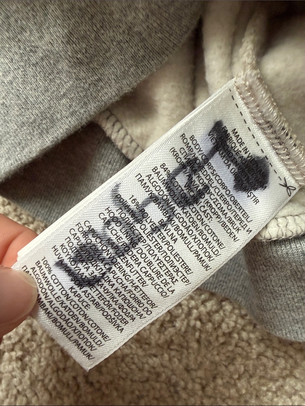 Polo Ralph Lauren Bear University Colorblock Hoodie Sweatshirt Grey - Picture 6 of 7